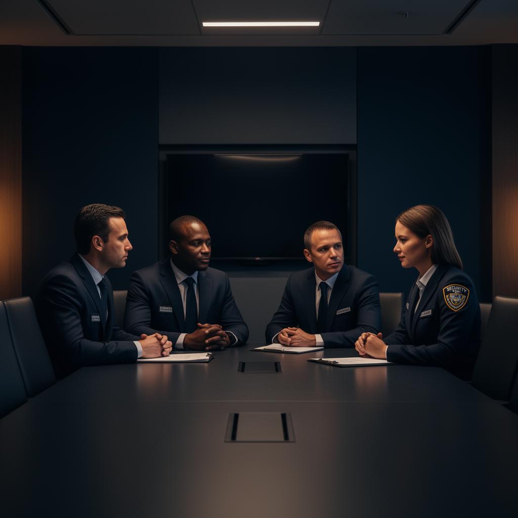 Confident corporate security director